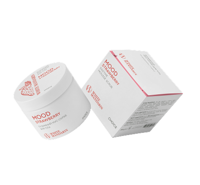 Ферментный мусс-скраб для тела Mood Strawberry 350 г — White Mandarin Choice