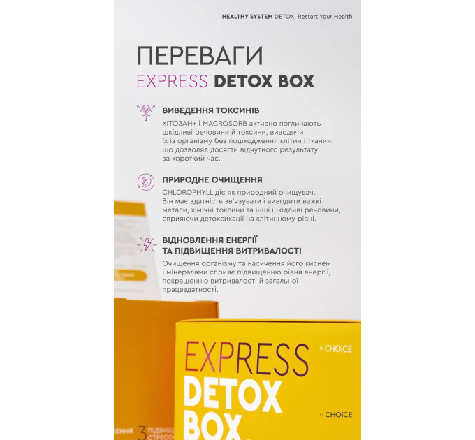 Express Detox Box від Choice — набір для швидкої детоксикації та відновлення енергії “Restart Your Health”