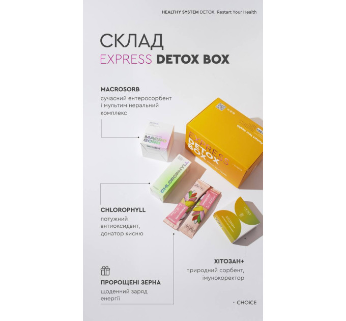 Express Detox Box від Choice — набір для швидкої детоксикації та відновлення енергії “Restart Your Health”