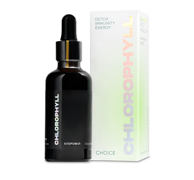 Chlorophyll від Choice — рідкий хлорофіл кропиви для детоксикації, зміцнення імунітету та відновлення енергії 775 грн (50 мл)